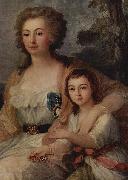 Angelica Kauffmann Countess Anna Protassowa with niece oil painting